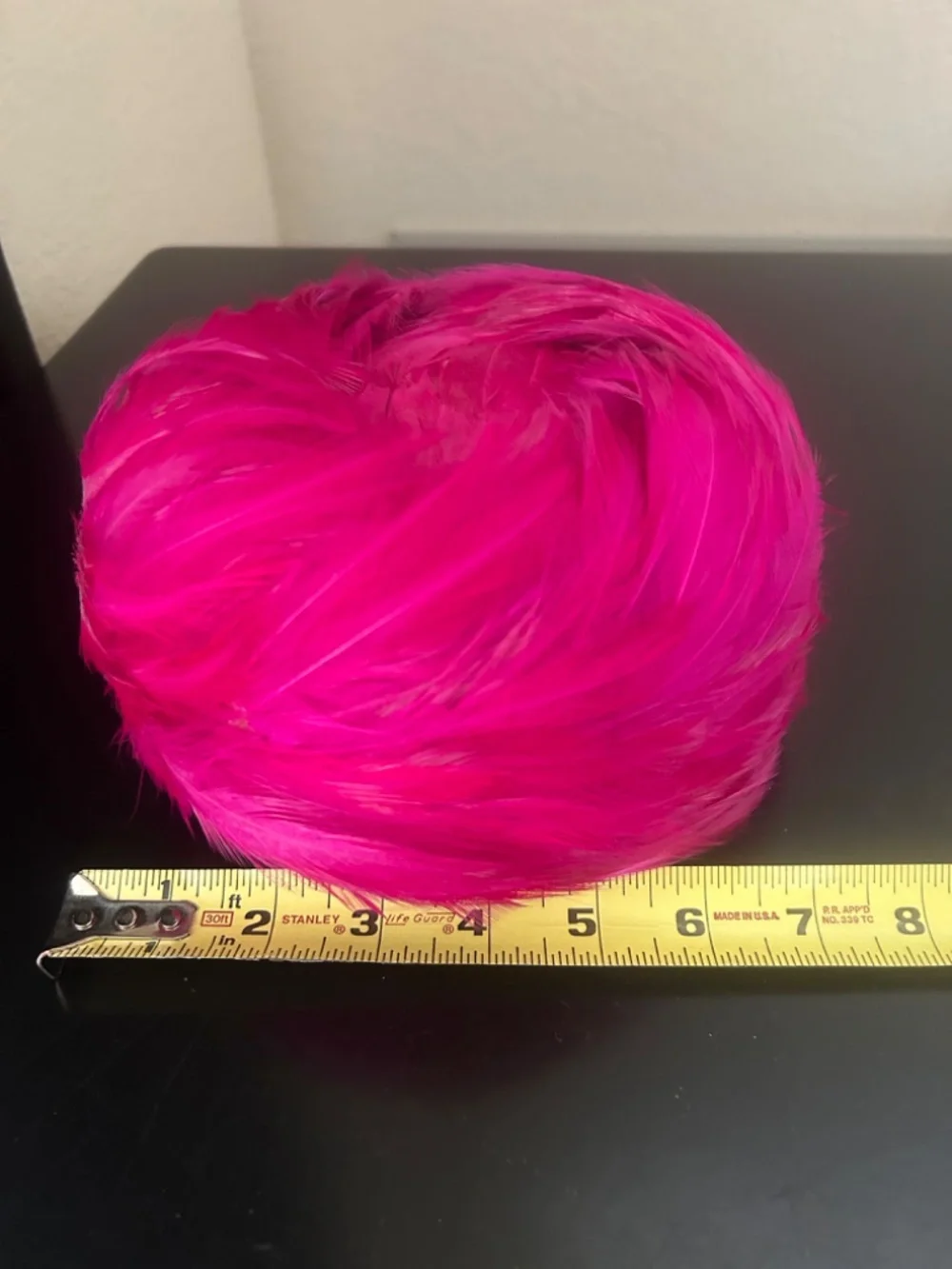 Hot Pink Feather Hat. USA Label with # 341520 .Vintage.